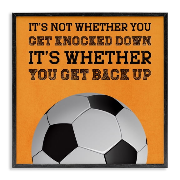 Whether You Get Back Up Black Framed Giclee Art, design by Marcus Prime