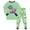 A128-Light Green, variant on Hessimy Toddler Boys Girls Spring Summer Cute Print 2Pcs Short Sleeve Tops Pants Soft Sleepwear Pjs Casual Set, Short Sleeve Pjs, 2M-12Y(Light Green,7-8 Years)