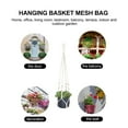 thumbnail image 2 of Hanging Flower Pot Net Bag Woven Pots Holder Basket Kids Safety Decor Plant Decorative Hanger Rope, 2 of 6