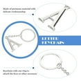 thumbnail image 3 of Simple Stylish Letter A Key Chain Metal Key Ring Alphabet Keychain Bag Pendant Charm Birthday Gift (Silver), 3 of 4