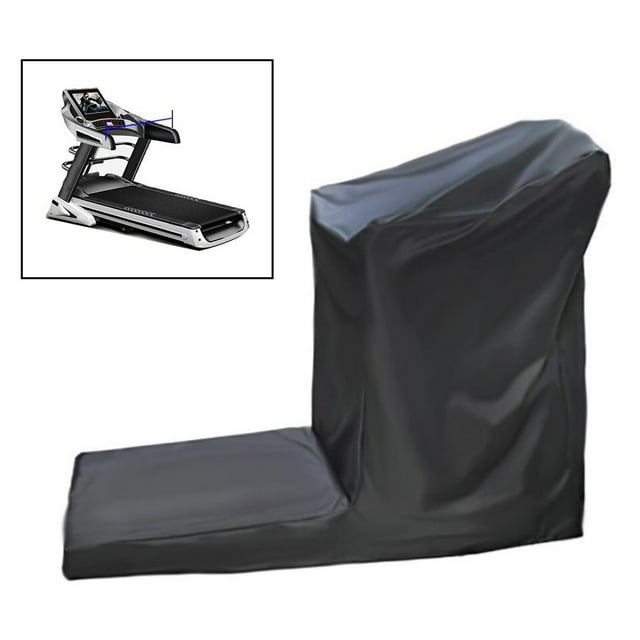 Housse de Tapis Roulant Machine de Course Protecteur Non Pliant Housse de Tapis Roulant Machine de Course Pliable Nordique Housse Elliptique Noir_206x95x160cm