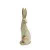 17.5" Antique-Style Distressed Patina Sitting Easter Bunny Rabbit with Turned Head Spring Figure