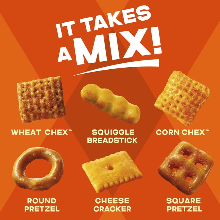 Chex Mix Cheddar Flavored Snack Mix, Snack Cup, 2.5 oz - Walmart.com