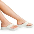 thumbnail image 5 of DREAM PAIRS Platform Flip Flops for Women Cushioned Thong Sandals with Soft Eva Foam Insole Lightweight Lycra fabric Comfort Dressy Slides Slippers for Summer Beach, 5 of 7