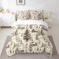 thumbnail image 2 of Manfei Rustic Farmhouse 7pcs Bedding Comforter Set,Lodge Cabin Queen Bedding Sets Super Cozy,Botanical Plant Queen Sheet Sets,Ultra Soft Vintage Room Decorative,Reversible, 2 of 7