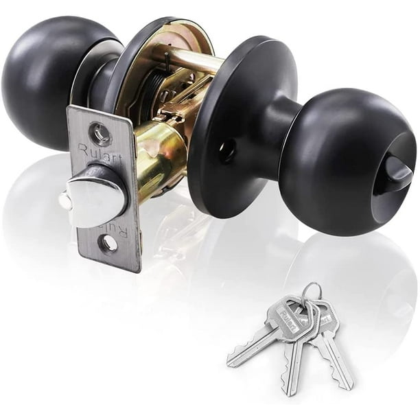 Interior door knob on sale with key lock