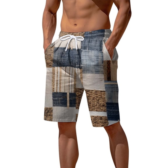 CHENge Swim Shorts Men Breathable Floral Swim Trunks Quick Dry 4th Of July Swim Trunks with Pockets Stretch Fabric Swimwear Bathing Suits