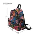 thumbnail image 3 of FORMRS School Backpack with Front Zippered Pocket 12" Student Travel Daypack, Vibrant Blooming Flowers, 3 of 6