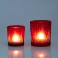 thumbnail image 4 of Winter Forest Large Candle Holder 3.5x3.9" Glass Tealight Candle Holder for Table Centerpieces Christmas Decor Holiday Decor, Red, 4 of 4