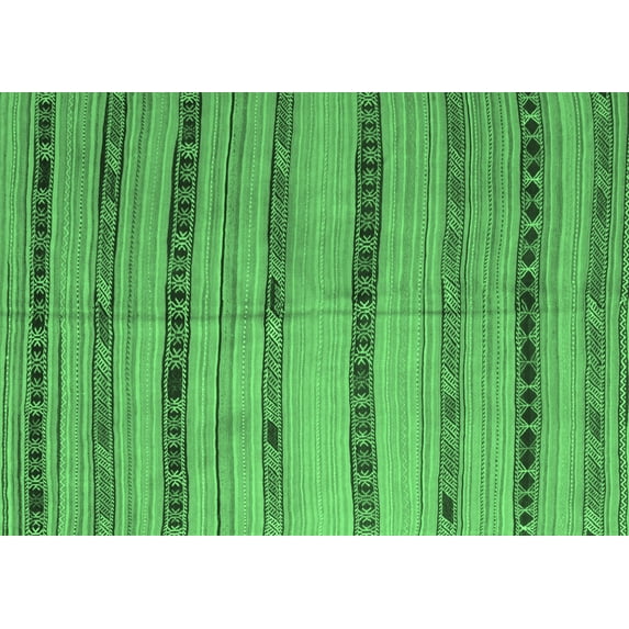 Ahgly Company Indoor Rectangle Southwestern Emerald Green Country Area Rugs, 4' x 6'