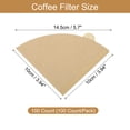 thumbnail image 2 of 100 Contenido Tamaño V01 Filtros de Café de Papel Desechables para Percolador Fibra de Madera Natural No Blanqueada, Marrón, 2 of 6