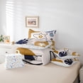 thumbnail image 6 of jejeloiu Tropical Botanical Monstera 7-Piece Twin Bedding Sets,Rustic Plant Leaves Bedding Comforter Set,Brown Blue Lightpink Sheet Sets For Girls Kids,Microfiber Bedroom Decor Reversible, 6 of 8