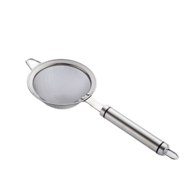Coladores de malla fina de acero inoxidable 304 para cocina, colador-espumador con asa, tamices para alimentos, frutas, verduras