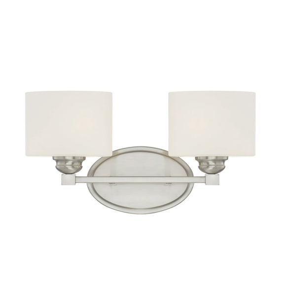 Kane 2-Light Bathroom Vanity Light in Satin Nickel