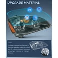 thumbnail image 6 of Nilight Headlight Assembly Compatible with 2002 2003 2004 Nissan Altima Black Housing Amber Reflector Clear Lens Headlights Assembly Replacement Driver and Passenger Side 2 Years Warranty, 6 of 8