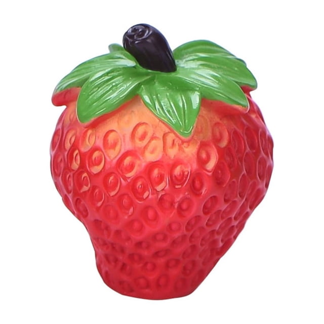 jesticaly Fruit Fraise Étoile Mini Décoration Réaliste Simulation Mignonne Miniatures Réalistes Décorations Maison de Poupée Artisanat Fraise