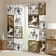 thumbnail image 2 of jejeloiu Western Cowboys Curtains Pack of 2 (42x84 Each),Farm Bull Skull Curtains Blackout,Rustic Farmhouse Cabin Bedroom Curtains For Boys Kids,Luxury Bedroom Decor, 2 of 6