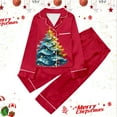 thumbnail image 2 of WEAIXIMIUNG Children's Christmas Print Long Sleeve Trousers Cardigan Children's Pyjamas Two Sets 3-4 Years, 2 of 4