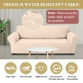 thumbnail image 6 of Sanmadrola Couch Cover Water Resistant Stretch Sofa Slipcover Jacquard Furniture Protector for Kids Pets Dog Cat, Camel, Chair, 6 of 10