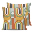 thumbnail image 7 of Outdoor Throw Pillow Cover Middle Century Geometric Art Waterproof Cushion Covers 2 Pack Retro Nordic Abstract Arch Pillow Cases Home Decoration for Patio Garden Couch Sofa, 7 of 7