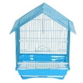 thumbnail image 1 of 11 x 9 x 16 in. House Top Style Small Parakeet Cage, Blue, 1 of 1