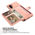 thumbnail image 5 of Feishell for Samsung Galaxy Note 10 Plus Wallet Case, with ID&Credit Card Holder Slots Pockets Wallet Back Cover Stand Flip Folio Leather Magnetic Absorption Cover, Rosegold, 5 of 8
