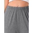 thumbnail image 5 of DARING DIVA Women's Elastic Waist Wide Leg Lounge Pants S Grey, 5 of 7