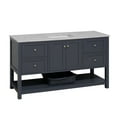 thumbnail image 4 of Lakeshore 60" Single Bathroom Vanity with Marine Gray Cabinet and Engineered Carrara Top, 4 of 6