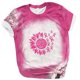 thumbnail image 2 of Fiudx Ofertas y Liquidaciones Moda Mujer Casual Cuello Redondo Impresión Blusa Manga Corta Camiseta Verano Tops, 2 of 5