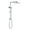 Chrome, variant on Fennocasa Polaris Lux Shower Set - 10" Square Rainfall Showerhead with Handheld Shower Spray, Chrome