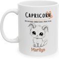 thumbnail image 1 of Personalized Capricorn Zodiac Mug with Chibi Cat - Custom Ceramic Coffee Cup with Name (White, 11oz), 1 of 1