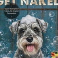 thumbnail image 5 of Funny Get Naked Shower Curtain, Schnauzer Dog Bubble Bath, Rubber Duck & Rustic Wood, Waterproof Fabric with 12 Hooks, Machine Washable, Cute Decor for Home or RV - 60"x72", 5 of 8