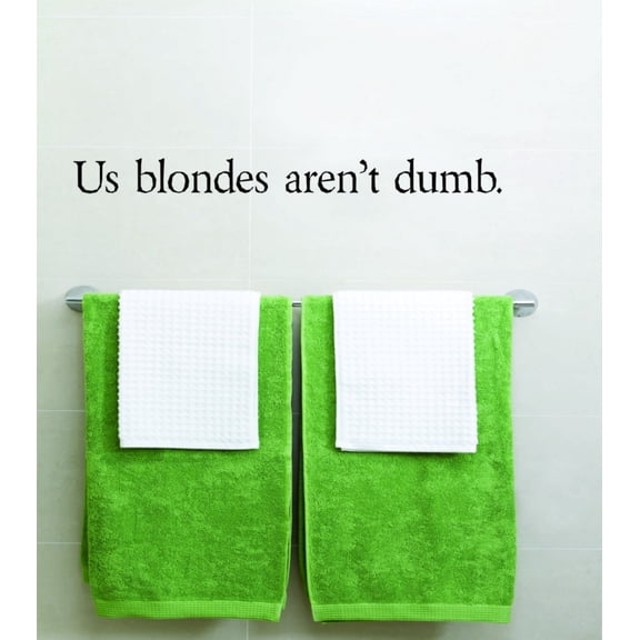 Wall Design Pieces Us Blondes Arn't Dumb Girls 4 X 16 Inches