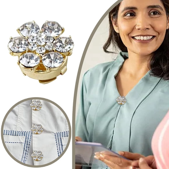 Elegantes gemelos de plata para hombre, con diseño de botones y piedras preciosas brillantes, para camisa de vestir formal de negocios, regalo