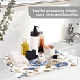 thumbnail image 5 of WOBOGO Acrylic Serving Trays 15.7x11.8 Inch Spill Proof Clear Decorative Organizer with Handle Blue Peonies Dead Leaves, 5 of 7