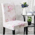 thumbnail image 3 of Dining Room Chair Covers Set of 6, Stretch Soft Spandex Removable Washable Chair Slipcovers for Dining Room,Hotel,Ceremony (Pink Rose, 6 Pack), 3 of 4