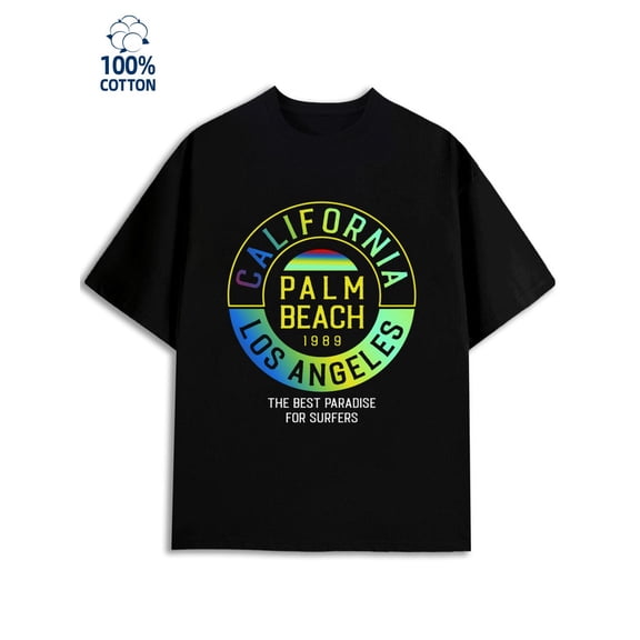California Surf Tee men's Los Angeles 180G 100% Cotton black graphics usa Unique Design Unisex Shirt Graphic Tee tshirts Funny Unisex Shirt Printed tshirts Basic Unisex Shirt Printed tshirts