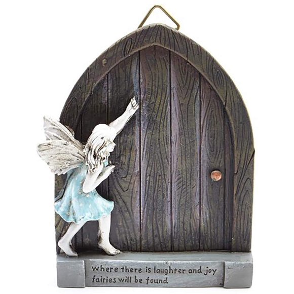 Sugar House Accessoires de Jardin Féerique Miniature – Accessoires de Décoration de Jardin Maison pour Fées (Laughter & Joy Porte de Fée)