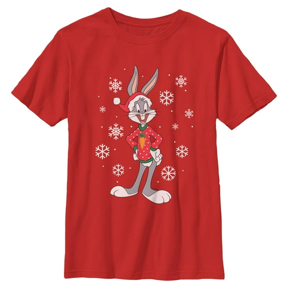 Boys Looney Tunes Snowflakes and Bugs Bunny T Shirt