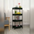 thumbnail image 1 of Flexible Slim Storage Cart, Multi-Purpose Adjustable Shelves Rolling Cart for Bathroom, Kitchen, Laundry, With Mesh Hollow Design for Better Ventilation, 1 of 6