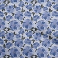 thumbnail image 1 of oneOone Velours Bleu Tissu Floral Rétro Matière de Robe Tissu Imprimé Tissu au Mètre 58 Pouces de Large, 1 of 5