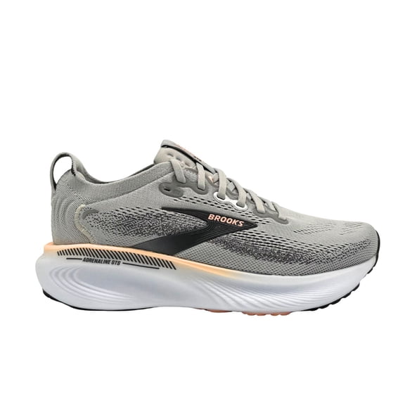 Brooks Women's Adrenaline GTS 25, Grey/Blackened Pearl/Coral, 11, Wide
