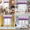 thumbnail image 5 of Purple Ombre Kitchen Curtain Valances for Windows Farmhouse Short Curtains, Modern Abstract Art Farmhouse Striped Rod Pocket Valance Curtain for Bedroom Cafe Living Room 54"x18", 5 of 8