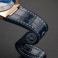 thumbnail image 5 of Correa de reloj para la serie Omega Constellation Manhattan, con diseño de piel de vaca y cocodrilo, parte inferior de caucho de silicona, correa para reloj de observatorio, 5 of 5