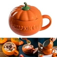 thumbnail image 1 of Azucareros con Tapa, Taza de Cerámica con Forma de Calabaza para , Azucarero con Tapa para El Hogar Y La Cocina, Diseño Elegante, Pequeña Soledad taza de café de calabaza, 1 of 10
