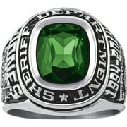 Personalized Men's Sheriff Department Ring available in Valadium Metals,Silver Plus, 10kt and 14kt Yellow and White Gold