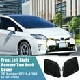 thumbnail image 2 of Par de cubiertas de gancho de remolque para parachoques delantero, izquierdo y derecho, sin pintar, para Toyota Prius V 2015-2017, No.52128-47040, negro, 2 of 6