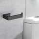 thumbnail image 3 of Portarrollos de papel higiénico sin taladrar, de acero inoxidable, autoadhesivo, para baño (negro), 3 of 5