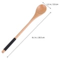 thumbnail image 4 of OULII 5pcs Serving Spoons Set Wooden Spoon Light Brown Safe for Everyday Use Food Service, 4 of 5