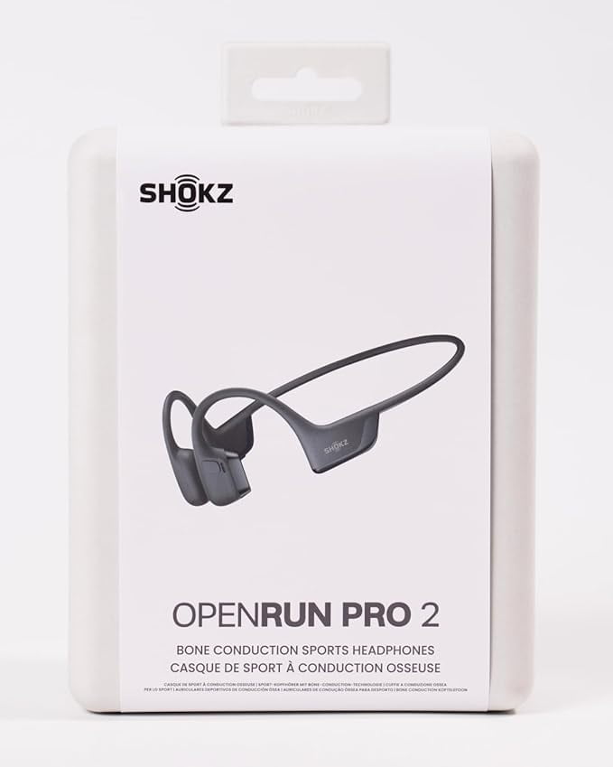 SHOKZ OpenRun Pro 2|Bone Conduction Sport Headphones | Black